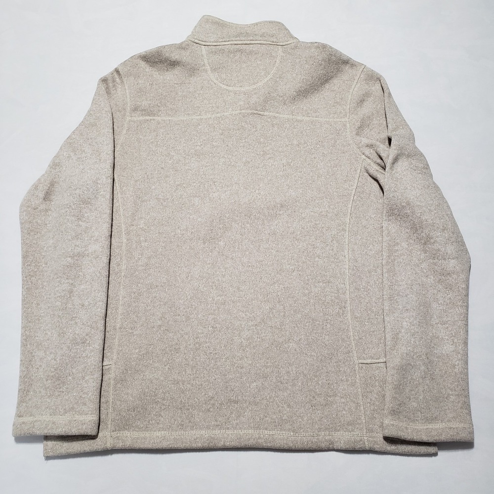 Woolrich 1/4 Zip Pullover Mens XL Beige Long Sleeve Zip Pocket‎ Sweater - Picture 5 of 10